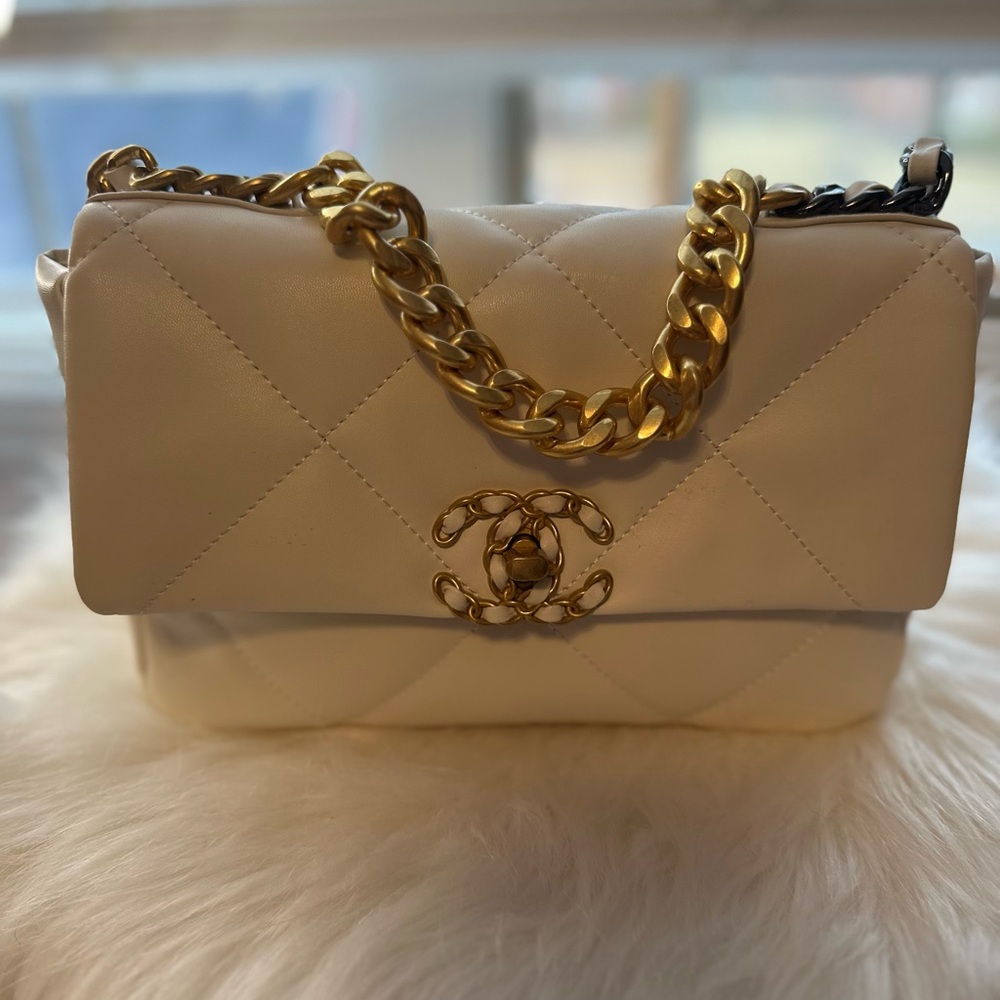 Chanel Cream Quilted Women's Bag